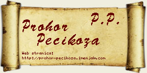 Prohor Pecikoza vizit kartica